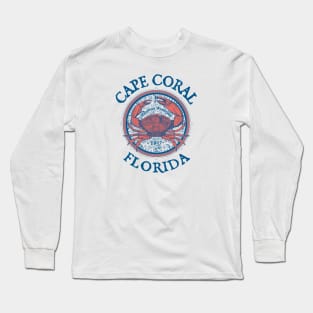 Cape Coral, Florida, Stone Crab on Windrose Long Sleeve T-Shirt